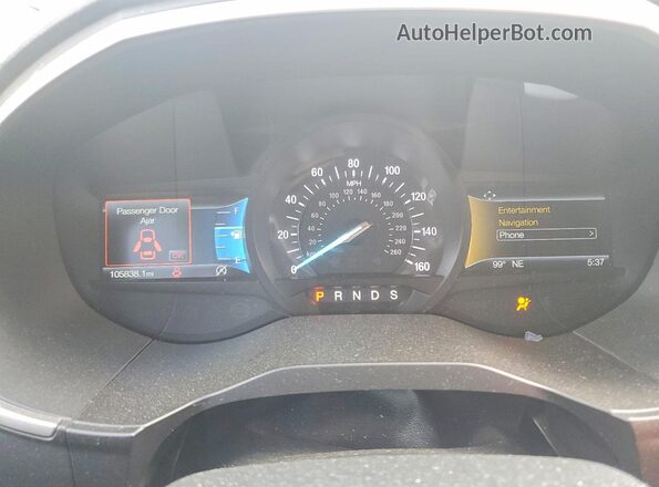 2FMPK4J96LBA76043 2020 FORD EDGE Blue Instrument cluster view