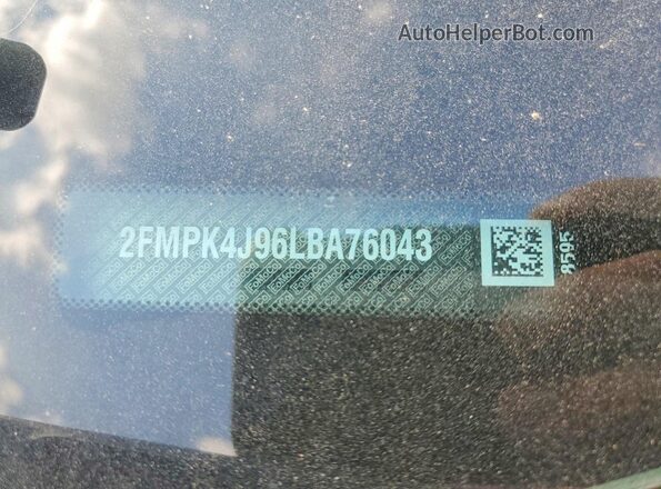 2FMPK4J96LBA76043 2020 FORD EDGE Blue VIN sticker view