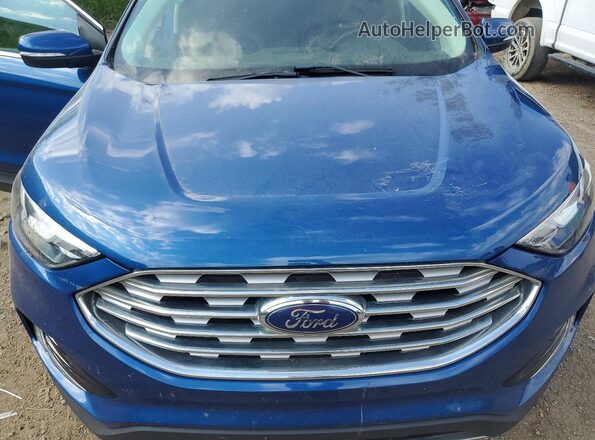 2FMPK4J96LBA76043 2020 FORD EDGE Blue Engine compartment view