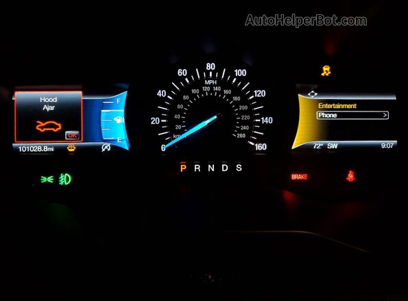 2FMPK4J96LBB43272 2020 FORD EDGE Black Instrument cluster view