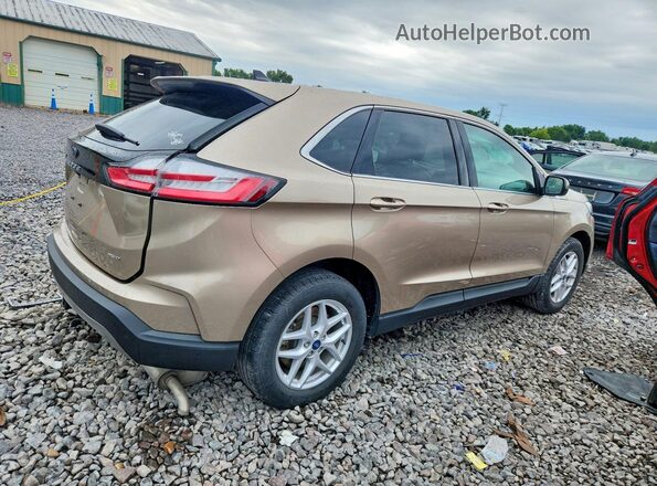 2FMPK4J96MBA16149 2021 FORD EDGE Желто-коричневый Задняя правая четверть