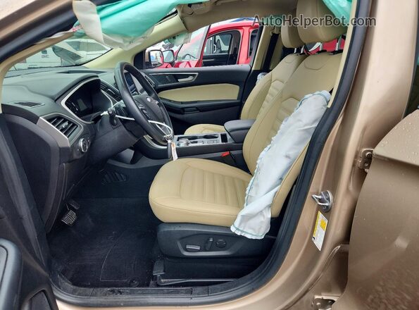 2FMPK4J96MBA16149 2021 FORD EDGE Желто-коричневый Вид салона спереди
