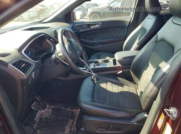2FMPK4J96MBA48776 2021 FORD EDGE Burgundy Widok wnętrza z przodu