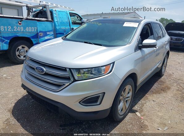 2FMPK4J97GBB30634 2016 FORD EDGE Silver Առջևի ձախ երեք քառորդ տեսարան