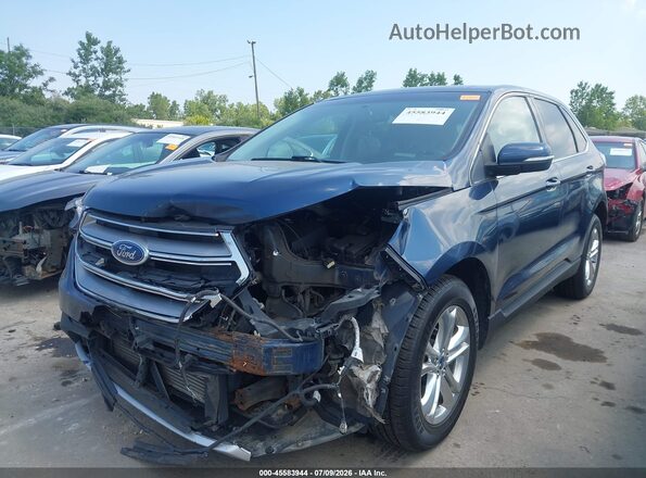 2FMPK4J97HBB72786 2017 FORD EDGE Синий Передняя левая четверть