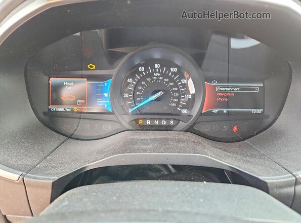 2FMPK4J97HBC01039 2017 FORD EDGE Silver Instrument cluster view