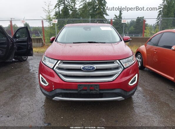 2FMPK4J97JBB05319 2018 FORD EDGE Red Вид щитка приладів