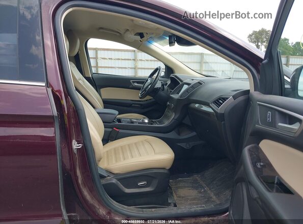 2FMPK4J97KBB69653 2019 FORD EDGE Burgundy წინა სალონის ხედი