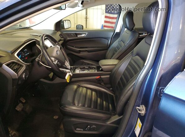 2FMPK4J97KBC40317 2019 FORD EDGE Blue Widok wnętrza z przodu