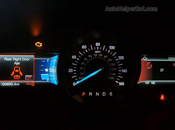 2FMPK4J97KBC40317 2019 FORD EDGE Blue Widok zestawu wskaźników