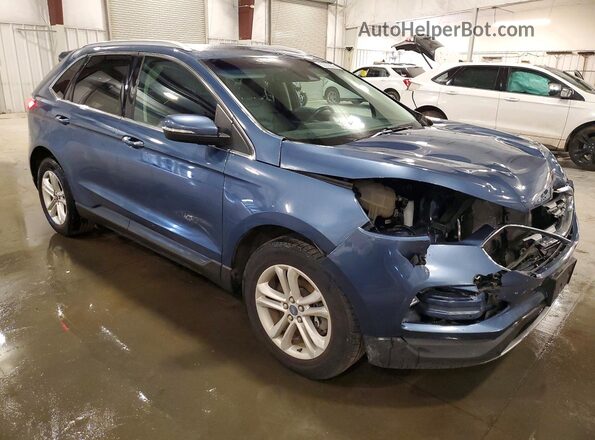 2FMPK4J97KBC40317 2019 FORD EDGE Blue Przód prawy