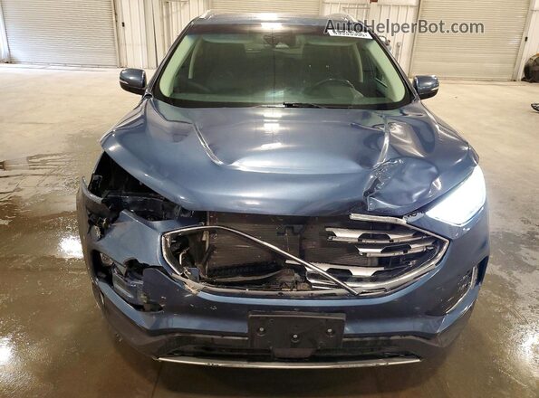 2FMPK4J97KBC40317 2019 FORD EDGE Blue Widok z przodu
