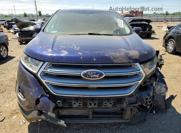 2FMPK4J98GBC64097 2016 FORD EDGE Blue Widok z przodu