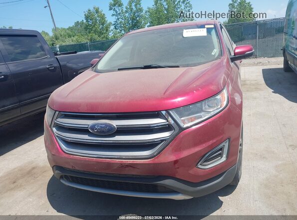 2FMPK4J98HBC13555 2017 FORD EDGE Red Vista del cuadro de instrumentos