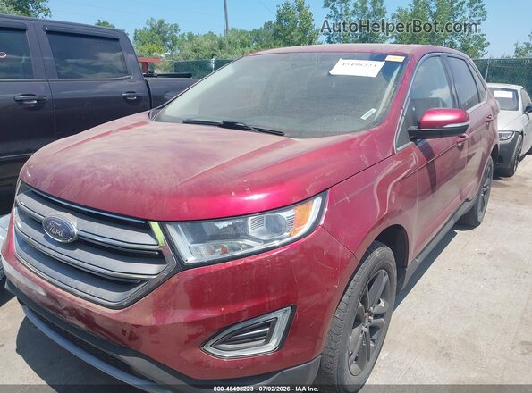 2FMPK4J98HBC13555 2017 FORD EDGE Red Vista frontal