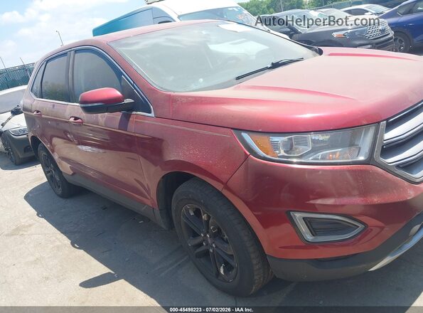 2FMPK4J98HBC13555 2017 FORD EDGE Red Vista interior trasera