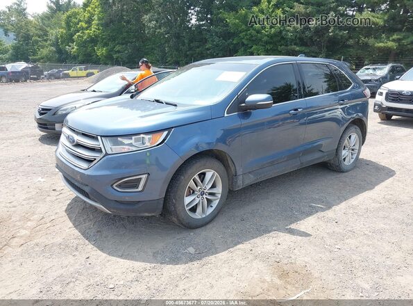 2FMPK4J98JBB43500 2018 FORD EDGE Blue Передня ліва чверть