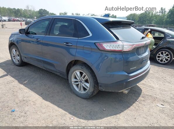2FMPK4J98JBB43500 2018 FORD EDGE Blue Задня ліва чверть