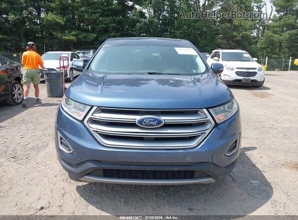 2FMPK4J98JBB43500 2018 FORD EDGE Blue Вид щитка приладів