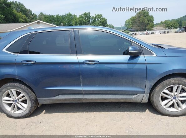 2FMPK4J98JBB43500 2018 FORD EDGE Blue Вид задньої частини салону
