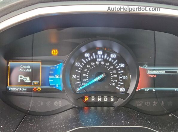 2FMPK4J98JBC26098 2018 FORD EDGE Gray Սարքավորումների վահանակի տեսք