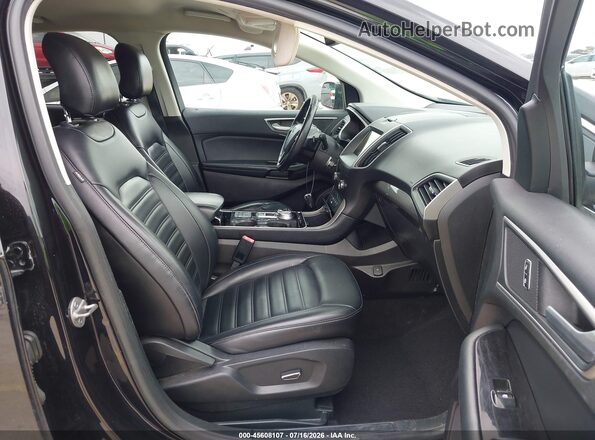 2FMPK4J98KBC24322 2019 FORD EDGE Черный Вид салона спереди