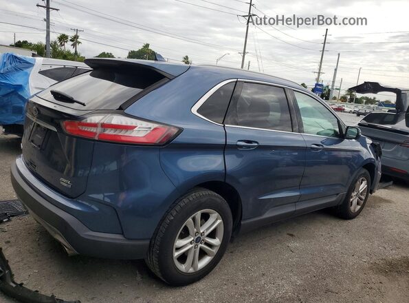 2FMPK4J98KBC26510 2019 FORD EDGE Blue Задня права чверть