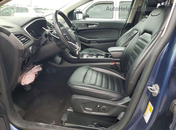 2FMPK4J98KBC26510 2019 FORD EDGE Blue Вид салону спереду