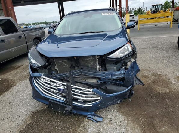 2FMPK4J98KBC26510 2019 FORD EDGE Blue Вид спереду