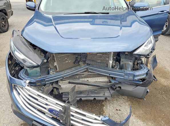 2FMPK4J98KBC26510 2019 FORD EDGE Blue Вид підкапотного простору