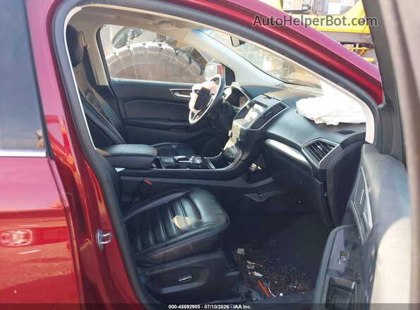 2FMPK4J98KBC31447 2019 FORD EDGE Burgundy Вид салону спереду