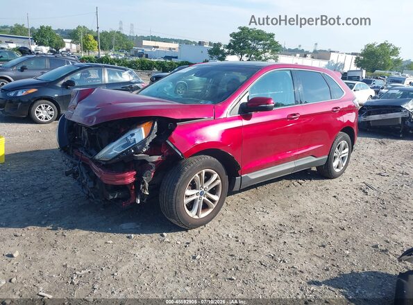 2FMPK4J98KBC31447 2019 FORD EDGE Burgundy Передня ліва чверть