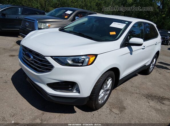 2FMPK4J98MBA02575 2021 FORD EDGE White წინა მარცხენა ხედი სამი მეოთხედიდან