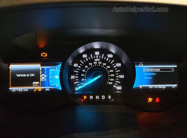 2FMPK4J98PBA23365 2023 FORD EDGE Blue Instrument cluster view