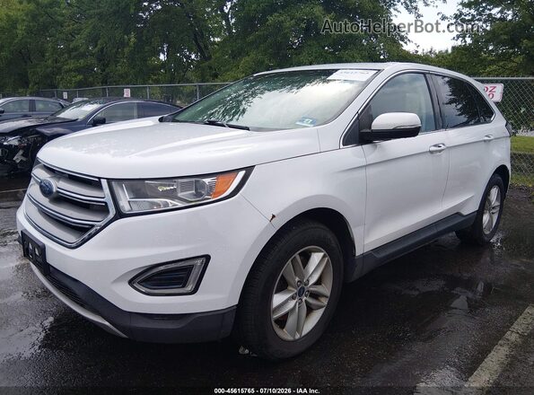 2FMPK4J99GBB16878 2016 FORD EDGE White წინა მარცხენა ხედი სამი მეოთხედიდან