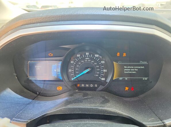 2FMPK4J99GBB57334 2016 FORD EDGE Silver Вид щитка приладів