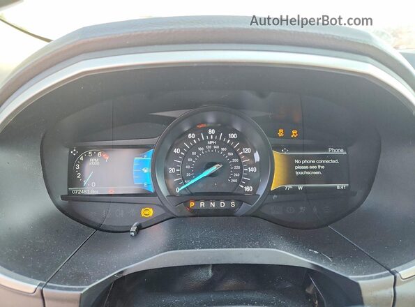 2FMPK4J99JBC21928 2018 FORD EDGE Черный Вид щитка приборов
