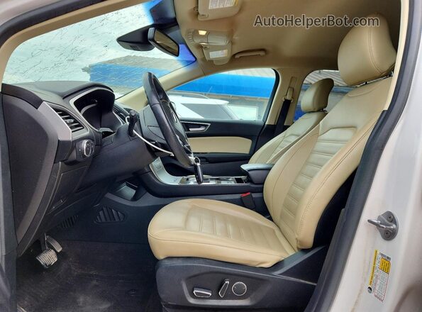 2FMPK4J99KBB01287 2019 FORD EDGE White Widok wnętrza z przodu