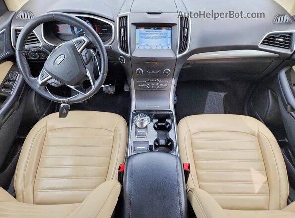 2FMPK4J99KBB01287 2019 FORD EDGE White Widok deski rozdzielczej