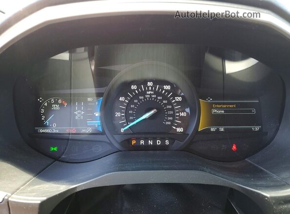 2FMPK4J99LBA06827 2020 FORD EDGE Red Вид щитка приладів