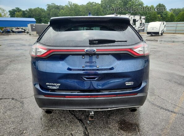 2FMPK4J9XHBC47903 2017 FORD EDGE Blue Widok z tyłu