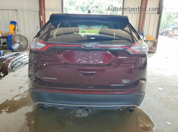 2FMPK4J9XJBC11523 2018 FORD EDGE Burgundy Հետևի տեսք