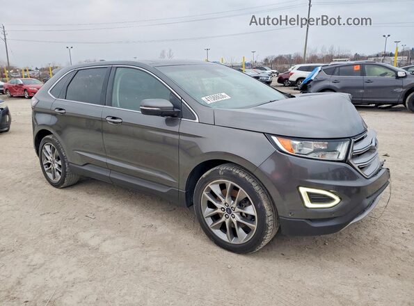 2FMPK4K80HBB45838 2017 FORD EDGE Gray წინა მარჯვენა