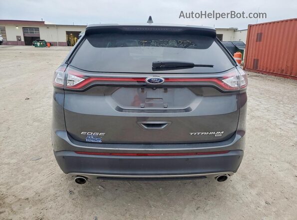 2FMPK4K80HBB45838 2017 FORD EDGE Gray უკანა ხედი