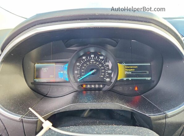2FMPK4K81HBB35061 2017 FORD EDGE Бордовый Вид щитка приборов