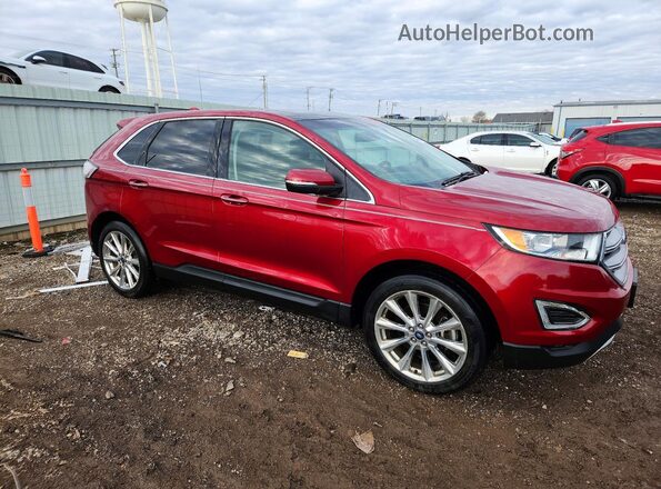 2FMPK4K81HBB35061 2017 FORD EDGE Бордовый Передняя правая четверть