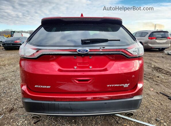 2FMPK4K81HBB35061 2017 FORD EDGE Бордовый Вид сзади