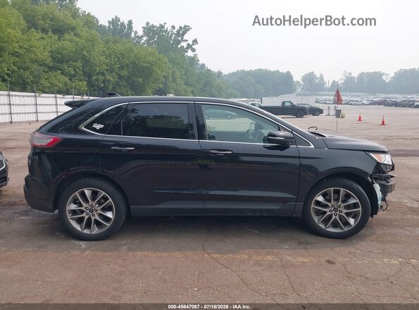 2FMPK4K81HBB87337 2017 FORD EDGE Black Vista interior trasera