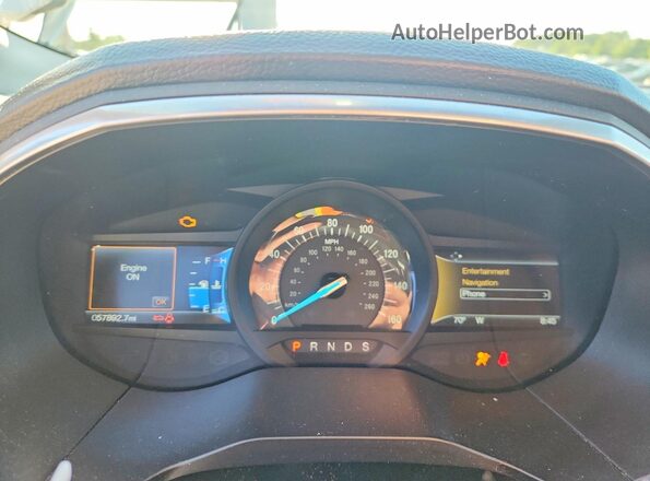 2FMPK4K82HBB64715 2017 FORD EDGE Silver Вид щитка приладів