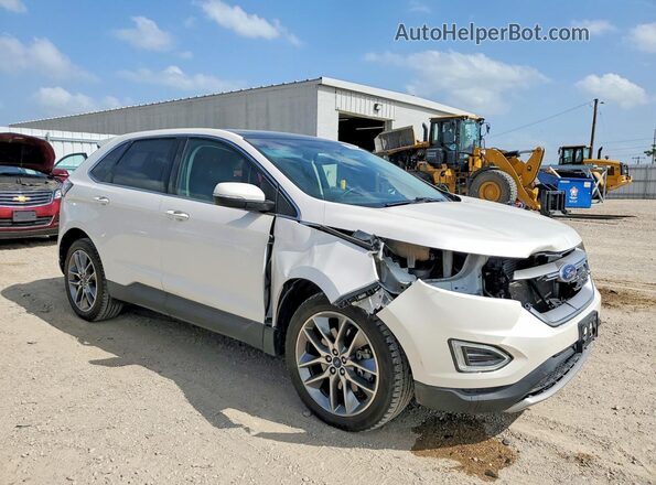 2FMPK4K83GBC66393 2016 FORD EDGE White Delantero derecho